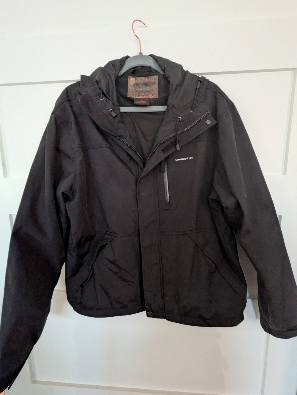 Grundens Men's Hooded Black Jacket